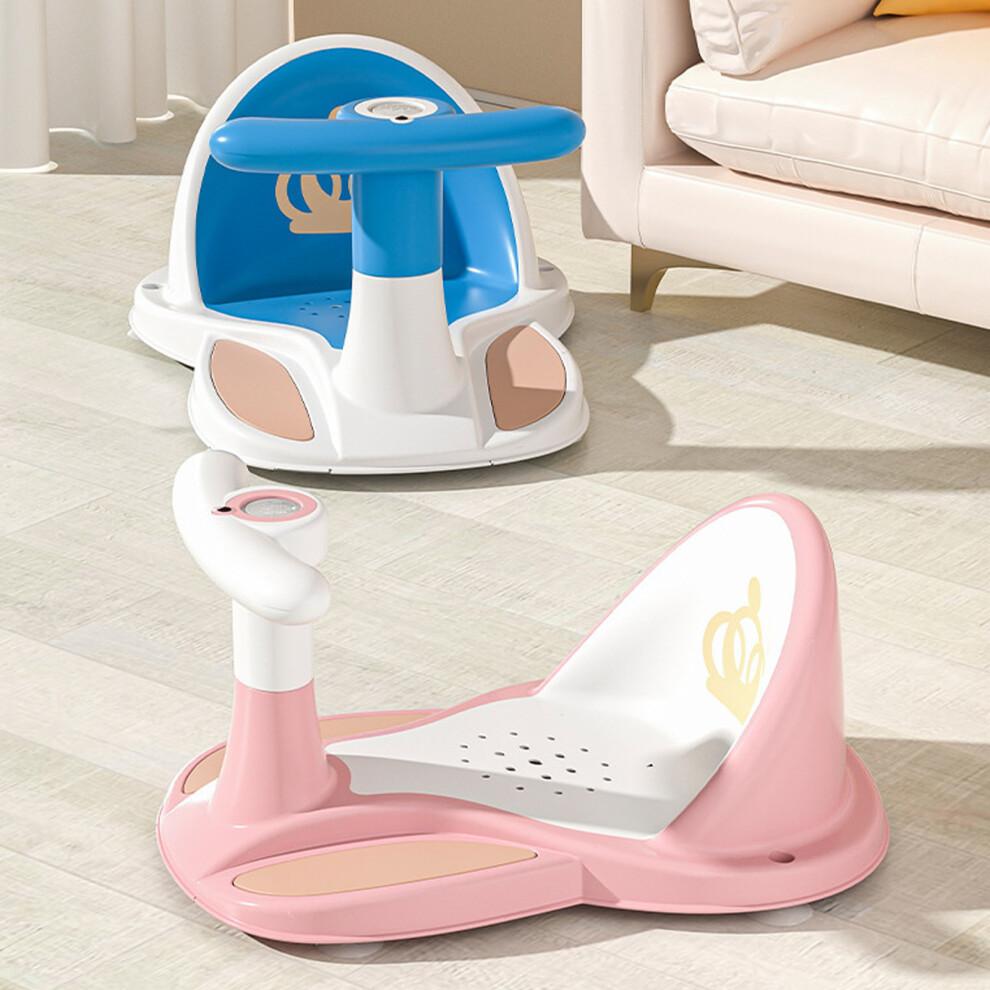 Baby-Badewannensitz Rutschfest, Mit Musik, Tragbar, Blau, 28x39,5x17cm