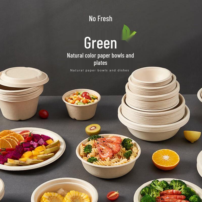 ZISIZ Biodegradable Disposable Paper Tableware