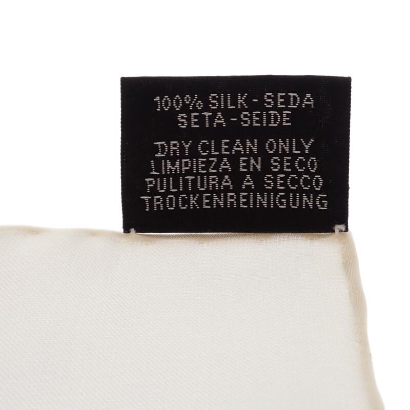 HERMES  H050575T 31  scarf white silk mens