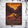 Metal Poster Texas Desert Vintage Sign Grand Canyon Wall Art