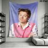 Harry Styles Wall Tapestry Aesthetic Wall Hanging Printed Fabric Blanket Decorative Tapestries for Bedroom Living Room Home Decor
