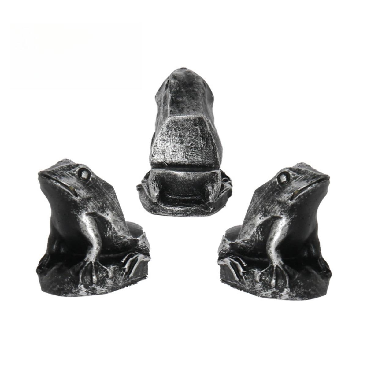 

3 шт. Ножки для цветочных горшков в виде фигурок животных для уличных кашпо - Подставка для цветочных горшков из смолы для животных Frog чёрный