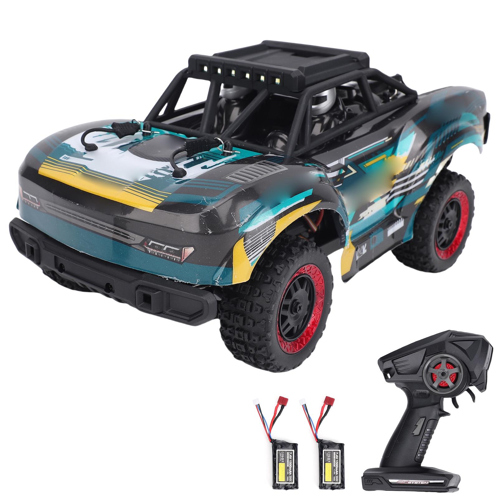 

4WD Remote Control Truck, 1:18 Scale 2.4Ghz 30KM H High Speed Remote Control Off Road Car with LED Lights, All Terrain 2xBatteries зелёный