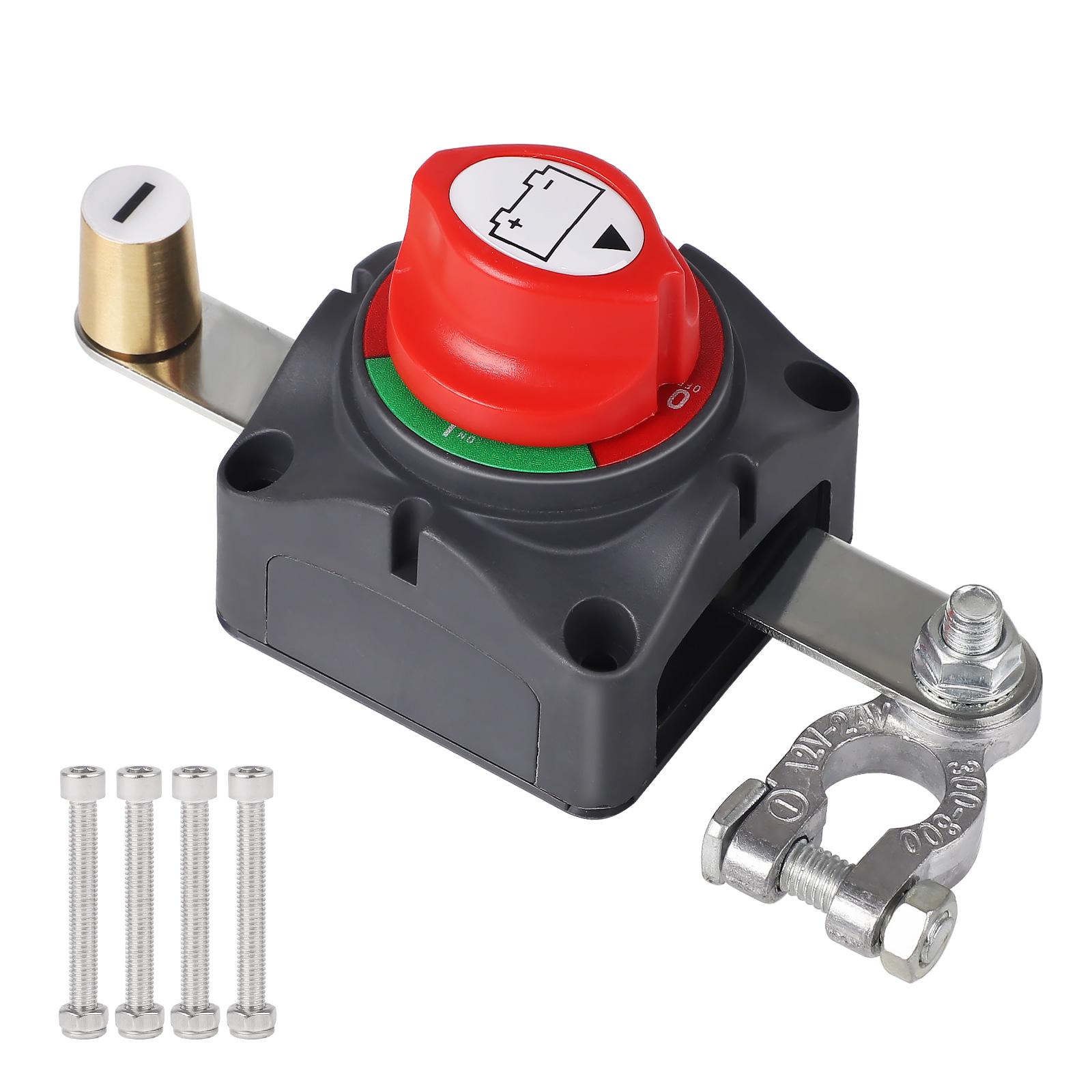 

12V 275A Waterproof Marine Top Post Battery Disconnect Switch Battery Cut Off Switch Master for Car RV Boat ATV UTV Vehicles