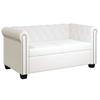 Chesterfield Sofa Set 2 Seater and 3 Seater In White Faux Leather