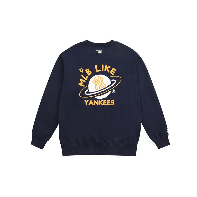 New MLB Sweatshirts Unisex Navy Blue 31MT54061-50N