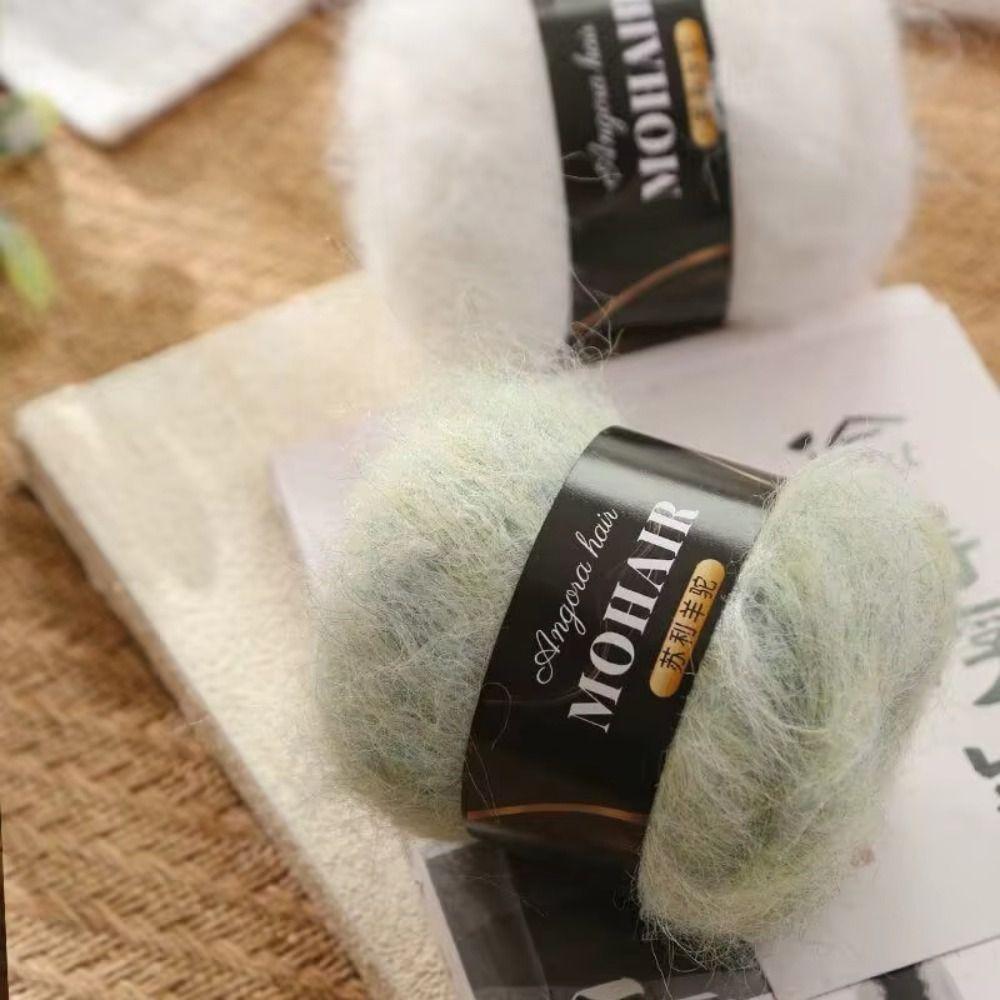 Wygodna Bawełna Mieszana z Wełną Alpaki Moheru Długowłóknista Miękka Puszysta Przędza do Robienia na Drutach Ręcznie Robiona Przędza do Ręcznego Robienia na Drutach Robienie na Drutach