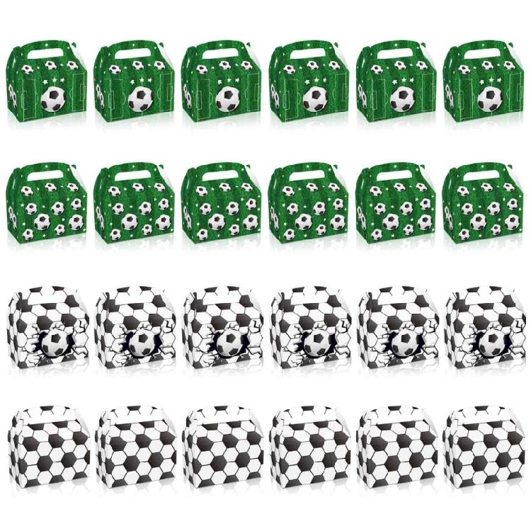 Soccer Themed Gift Boxes Cookie Boxes Party Candy Boxes for Birthday Christmas