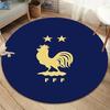 France National Football Team Round Area Rug,Carpet Rug for Living Room Bedroom Sofa Playroom Decor,Non-slip Floor Mat