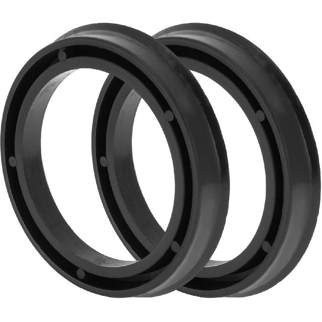 Car Wheel Hub Centric Rings Wheels Center Shaft Shock Absorbing Hubrings Durable Polycarbonate OD 74.1mm To ID 59.1mm 2 Pcs Black