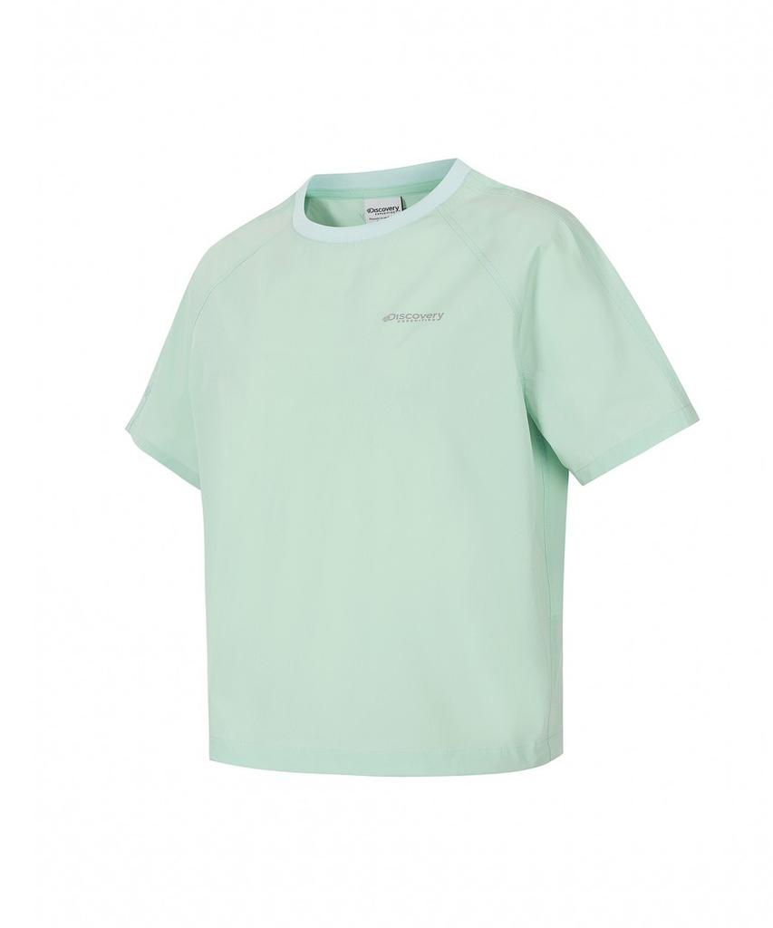 DISCOVERY EXPEDITION Women'S Freshvent Raglan Woven Short Sleeve T-Shirt (L/Mint)