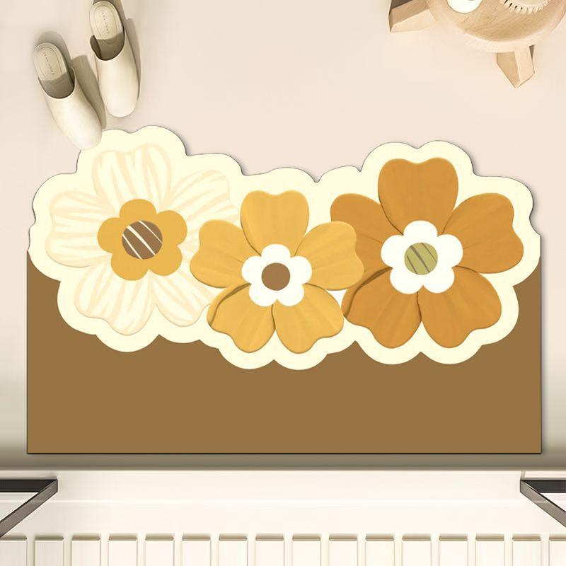 

Small Fresh Irregular Diatom Mud Mat Moisture-wicking Dirty Toilet Good Care Door Slip-resistant Mat Durable Durable 40 * 60cm