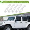 HOPESPANNER White Door Handle and Tailgate Handle Cover Set for Jeep Wrangler JL JLU 2018-2022, Exterior Decorative Trim, ABS Material, 1 Set