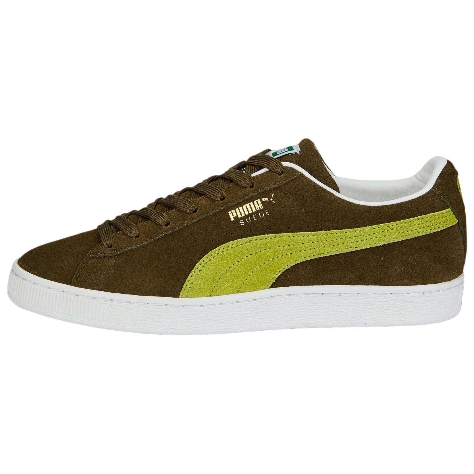 

Puma Suede Classic 21 Deep Olive Tart Apple Unisex Sneakers Green White 374915-58 42