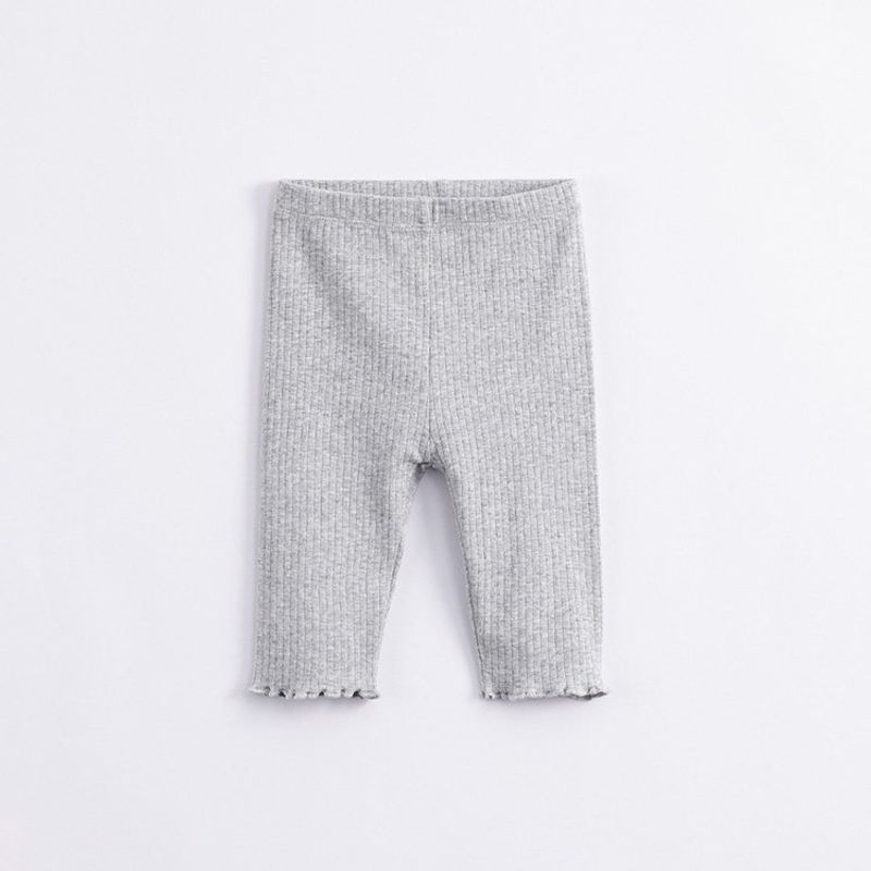 Mark Jenny Elastic Lace Knitting Summer Leggings Light hemp Gray 100