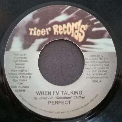 7inch Record PERFECT - When I'm Talking NONE Tiger Records 2006 Jamaica Reggae, Ska & Dub Used
