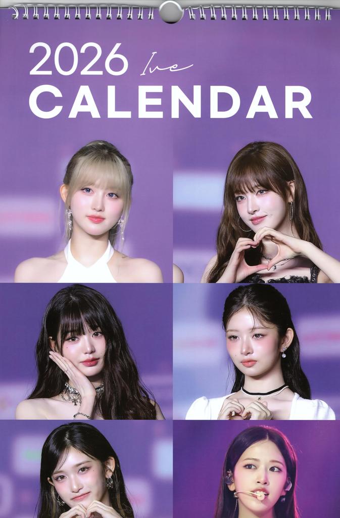IVE Merchandise Large Wall Calendar 2026 Sticker Set (Reiwa 8) + K-POP