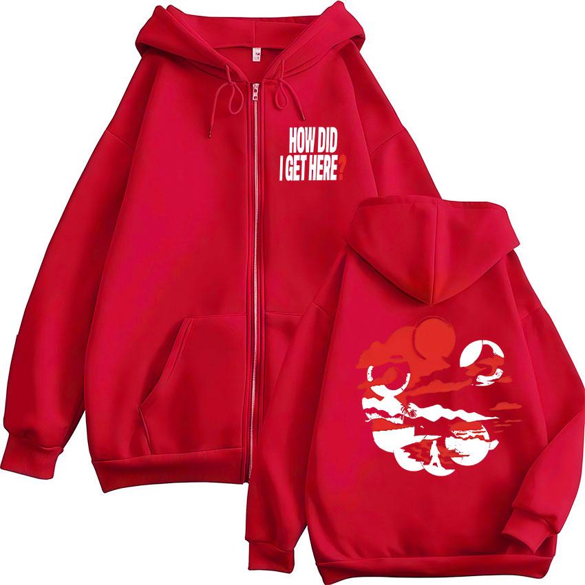 Louis Tomlinson How Did I Get Here Tour Zip Up Hoodie Men's Fleece Long Sleeve Fashion Sweatshirt Coats Oversized Hoodies