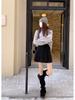 Women's Woolen Pleated High-Waisted Wide-Leg A-Line Shorts for Autumn/Winter 2026