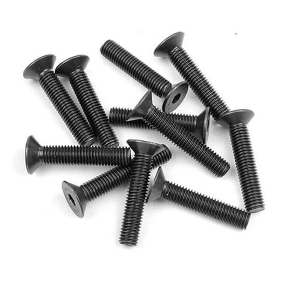 

50 шт. 40 мм с плоской шестигранной головкой M6, болт с потайной головкой, винты для стойки, винты с шестигранной головкой, углеродистая сталь