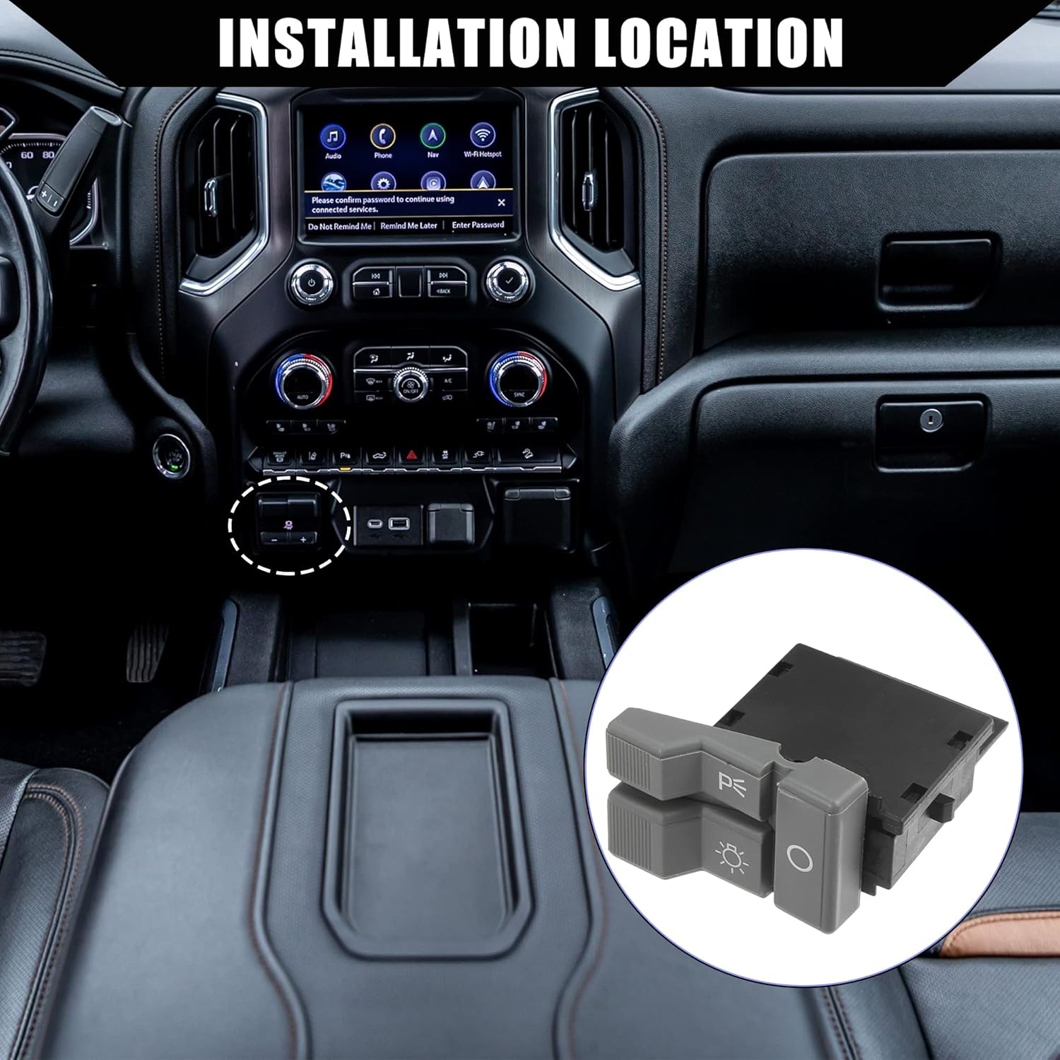 19245374 / Front/Headlamp Switch for Chevy Blazer 1992-1994 for GMC Yukon 1992-1994 / Headlamp Parking Lamp Switch / 1 Pcs/Gray