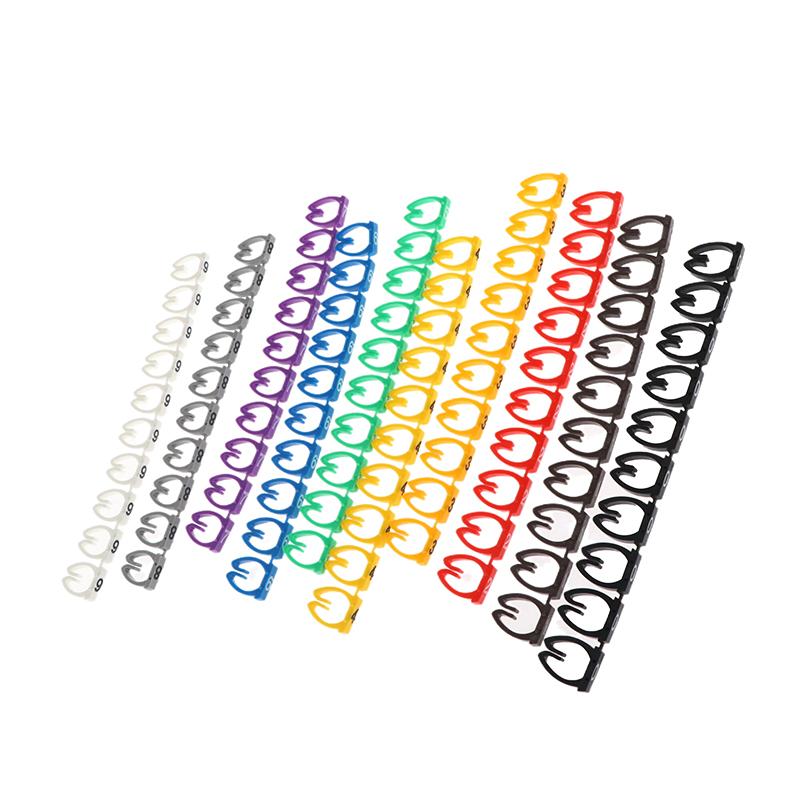 C-Typ 150 Stück Kabelmarkierer Etiketten Bunte Nummern-Tags Für 1,2-10mm Elektrokabel Effiziente Beschriftung Bürogebrauch