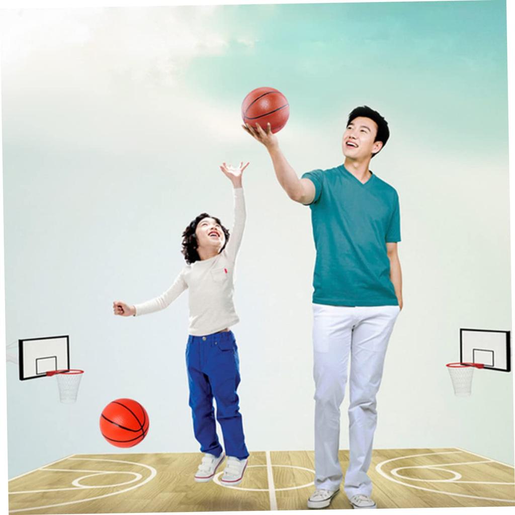 KOMBIUDA 1 Set Mini-Basketball, Standard-Basketball, Mini-Gummi-Basketball, Pool-Basketball, Sportspiel-Basketball, Sportball für Kinder