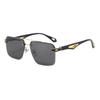 Middle East new trend fashion frameless trimmed sunglasses men's and women's double beam sunglasses sunshade glasses advanced