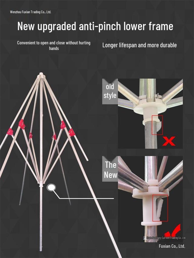 Commercial Outdoor Tilting Sunshade Umbrella: Large, Foldable, Thickened Awning for Sun Protection