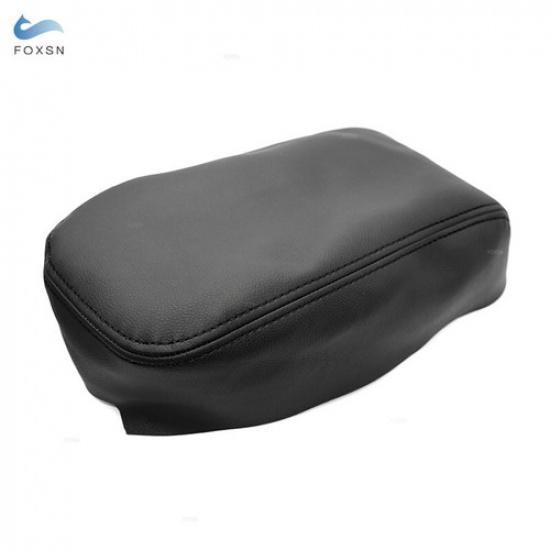 For 11-14 Chrysler 200 All Black Leather Center Console Synthetic Armrest Cover