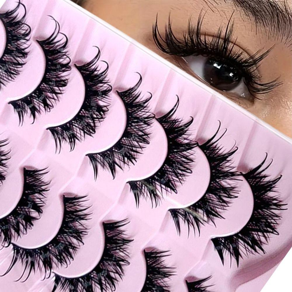 Fluffy Fairy Wet Look Manga Eyelashes Wispy Eyelash Extension Tool False Eyelash  Women Makeup