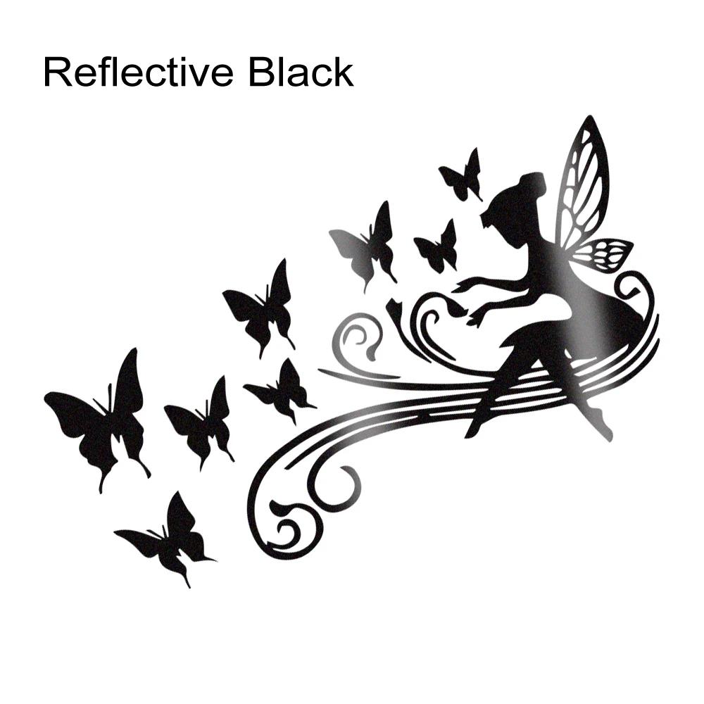 Creative Fairy Butterfly Flower Car Sticker Vinyl Anti Scratch Design Decals Auto Motorcycles Truck Exterior Styling Accessories