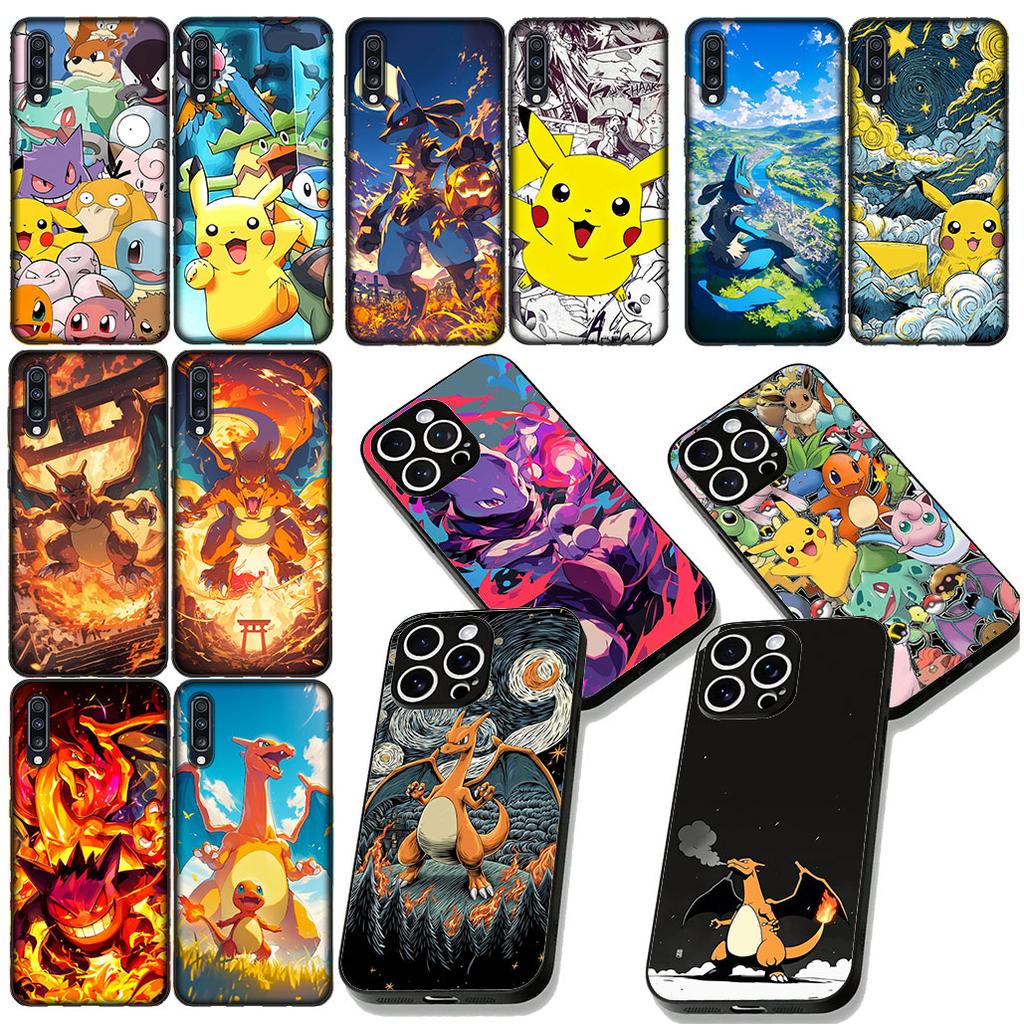 Cute P-Pikachus Charmander P-Pokemons Phone Case for Xiaomi Redmi Note 12 11 10 A3 Pro 10A 10C 12C Note12 5G Protective Cover