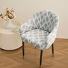 Semi-circular Elastic Office Dining Chair Cover Modern Simple Dustproof Non-slip Office Dining Chair Seat Cover