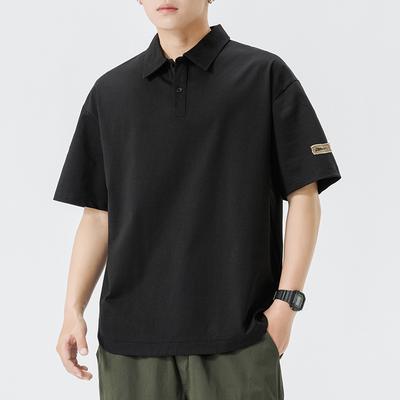 Summer New Men's Short-sleeved POLO Shirt Loose Men's Lapel Thin Short T-top