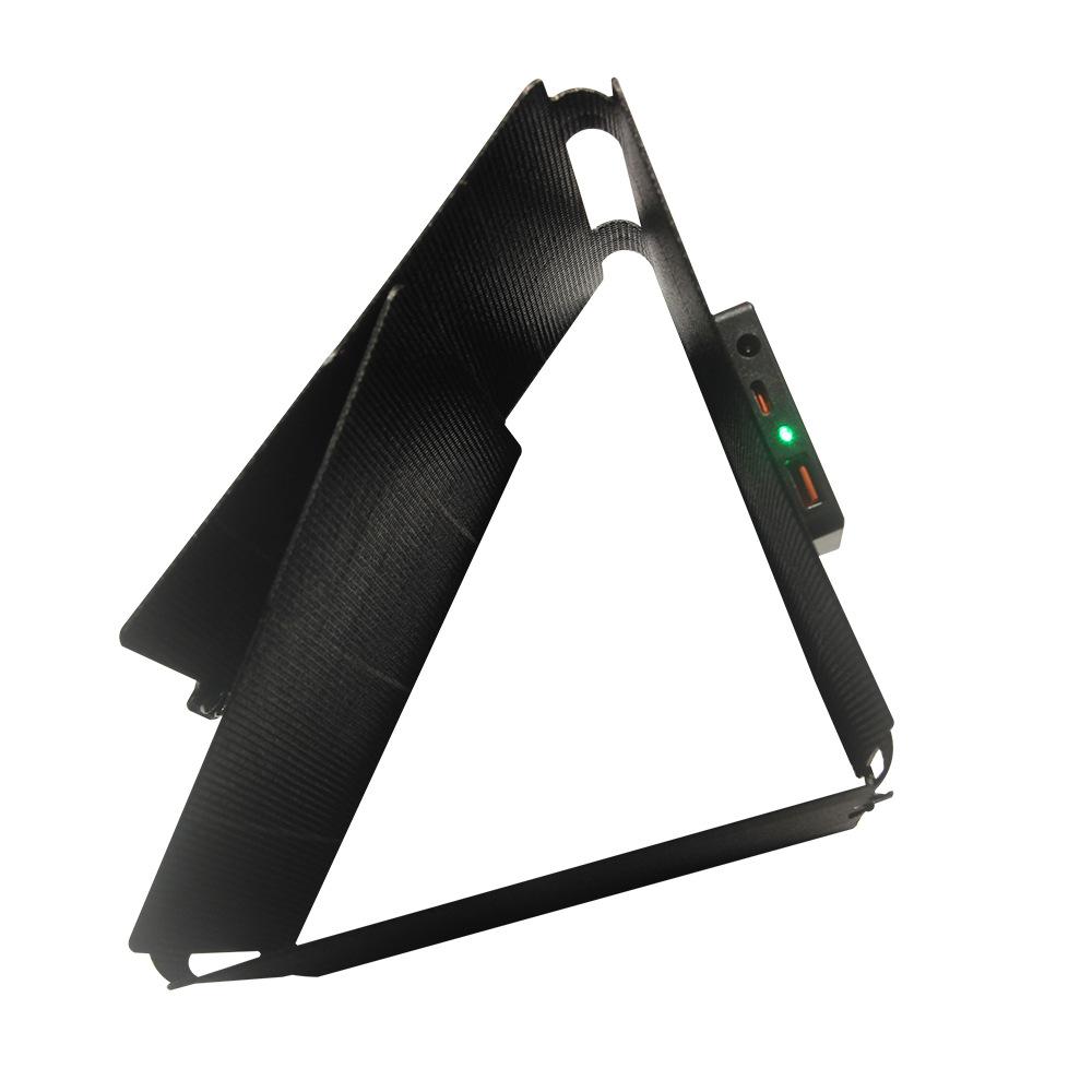 Tragbares flexibles faltbares Solarladegerät für den Außenbereich mit Typ-C/USB/DC-Anschlüssen für Camping, Wandern, Mobiltelefon-Notfall