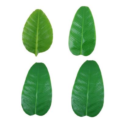 4pcs Multipurpose Banana Leaf Replicas Enhances Any Space with Tropicals Bendables and Practical Party Decoration