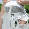 Large Brim Solar-Powered Fan Hat Face Cover Fisherman Hat Trendy UV Protection Hat  Gardening