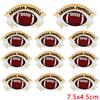 10pcs Cartoon Iron On Patches For Clothing Diy Rugby Game Day Embroidery Patch On Clothes Jackets Sew Applique Stickers Badge 