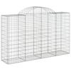 VidaXL Paniers à gabions arqués 6 pcs 200x50x120/140 cm Fer galvanisé, gabion, cage de gabion, panier de mur de gabion, mur 3146345