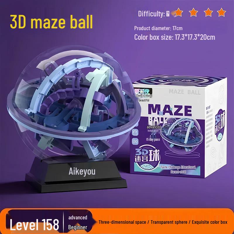 Aikeyou 3D Maze Ball Cube Toy for Kids - Logic & Educational Gift