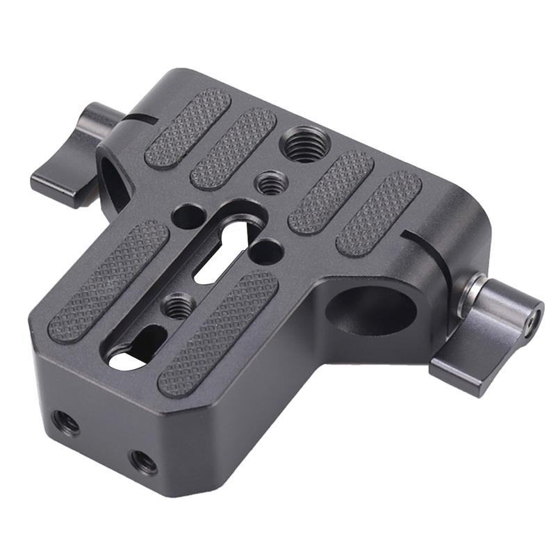 Universal 15mm Rod Rail Clamp Mounting Base Plate Bracket for Panasonic for Fujifilm DSLR Camera Rig Follow Focus Support System