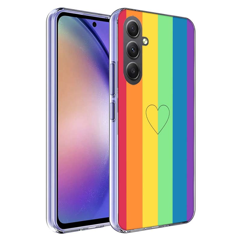 Rainbow Gradient Love Phone Case for Samsung A17 A37 A57 A07 A16 A26 A36 A56 A06 A02S A12 A22 A32 A52S A04S A14 A24 A34 A54 A03
