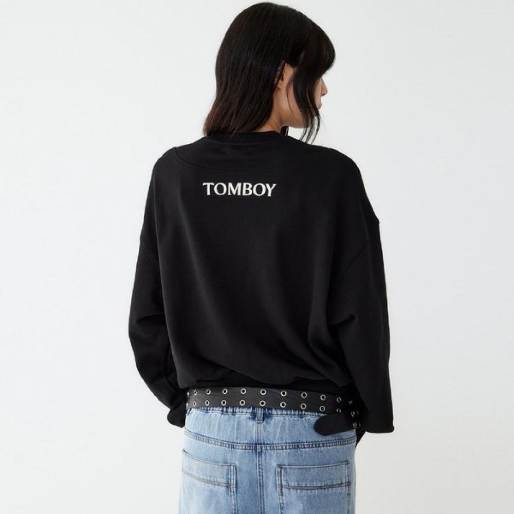 Studio Tomboy Oversized Crop Sweatshirt 9105322105ar 17 (melange beige)/One size