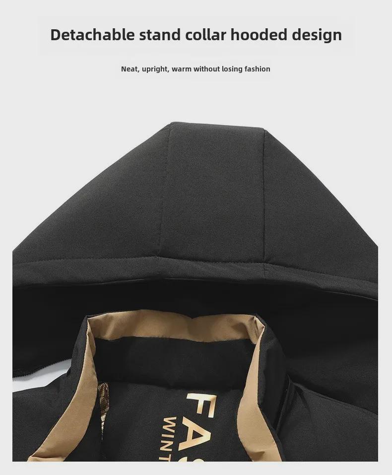 Graphene Cotton Mid-Length Winter Jacket for Men 2024 – Ideal for Middle-Aged & Elderly, Plus Velvet Thick Dad Wear