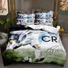 Football Printing Quilt Cover Pillowcase 3D Digital Printing Three-Piece Set