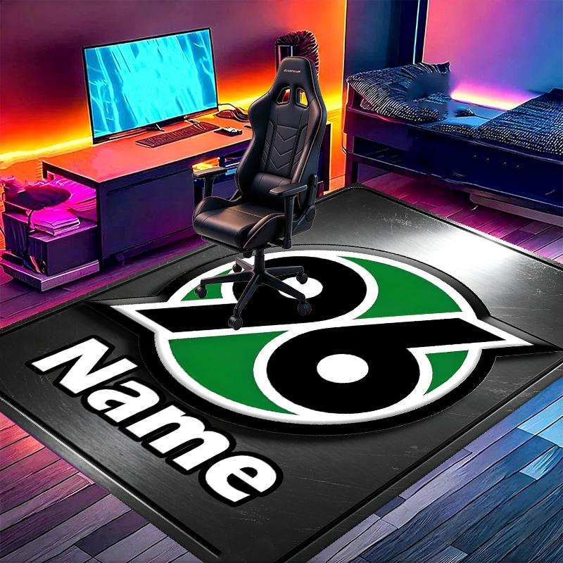 Custom Name Personalized Hannover 96 Football Print Carpet, Versatile Home Decor Rug, for Playroom, Apartment, Balcony, Entryway, Hallway Gift