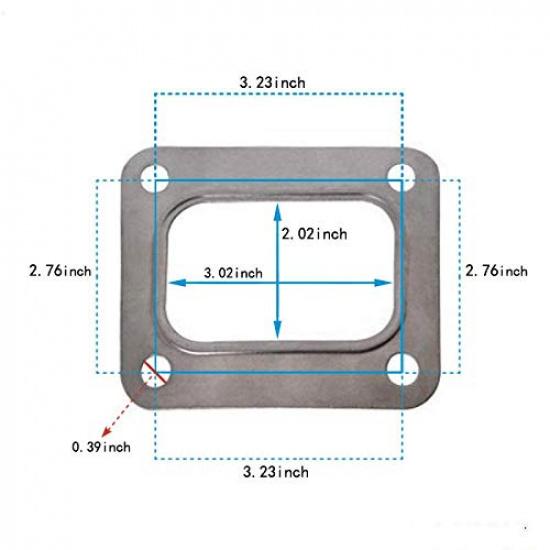 T4 Turbo Turbocharger Inlet Manifold Flange Scroll Gasket Stainless Steel Precision PTE Turbine Garrett 2 Pack