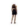 Calvin Klein Solid Color Round Neck Short Logo Sleeveless Dress Women Dresses Black J20J223067-BEH