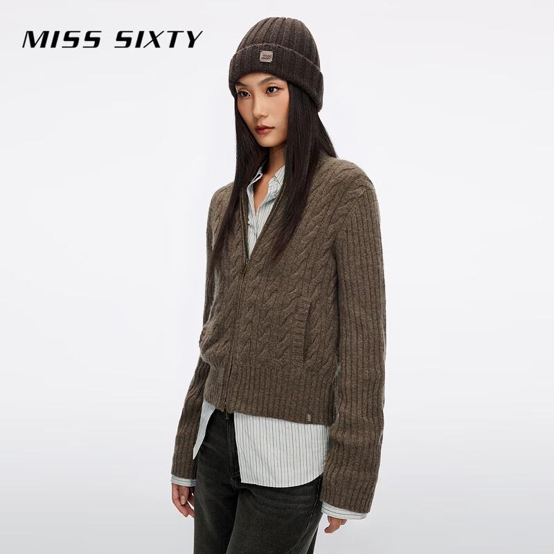 MISS SIXTY Women's Vintage Cable-Knit Cashmere Cardigan